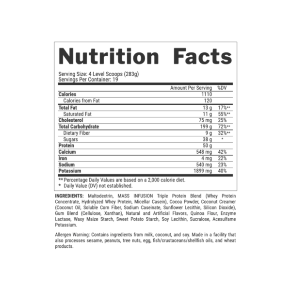 NUTREX MASS INFUSION 12LB - Image 2